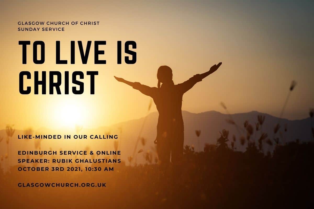 to live is christ like minded in our calling sermon series glasgow church of christ